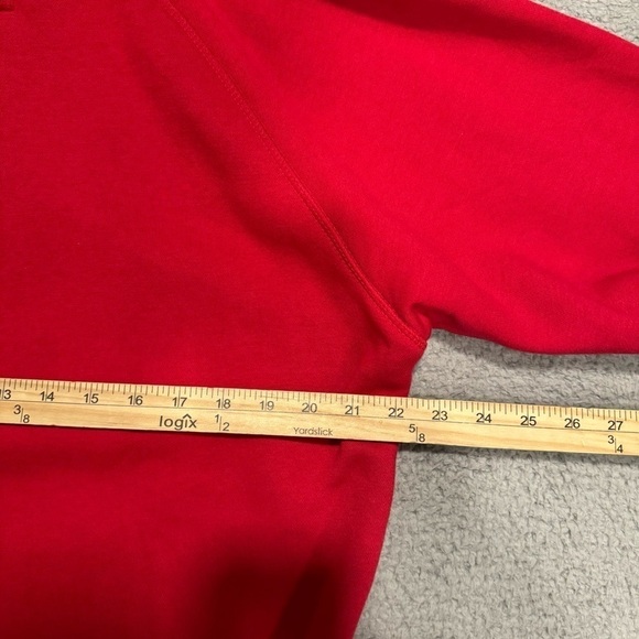 Men's Buffalo Bills Red Pullover Embroidered Hoodie Hoody Sweatshirt Size Large - Picture 7 of 11
